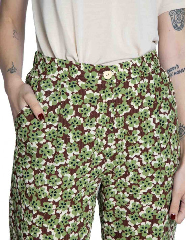 pantalon fluido marron treboles nice things sommes demode zaragoza 2