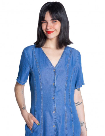 vestido camisero largo denim kosmo byoung sommes demode zaragoza 2