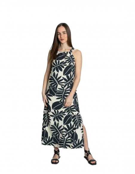vestido largo floral filodendro wild pony sommes demode zaragoza