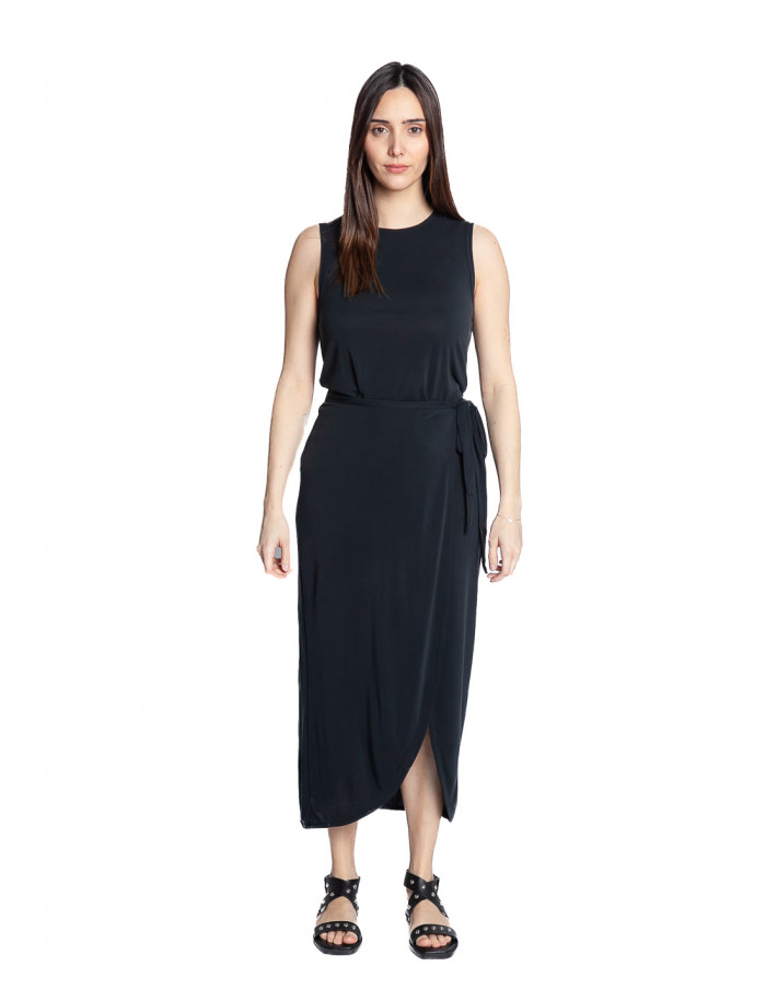 Falda midi modal con lazada negra Opanny Ichi Sommes Demode Zaragoza