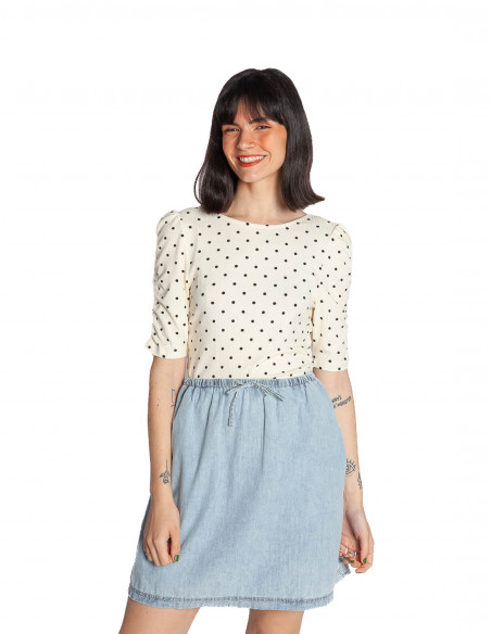 top crudo estampado lunares debby ichi sommes demode zaragoza