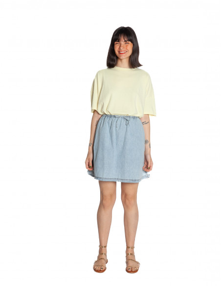 falda corta denim azul nieve paybou american vintage sommes demode zaragoza