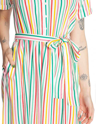 vestido midi camisero rayas de colores compañia fantastica sommes demode zaragoza 2