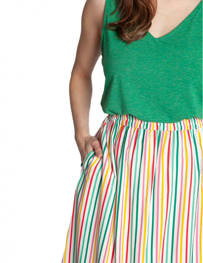 falda midi rayas de colores compañia fantastica sommes demode zaragoza