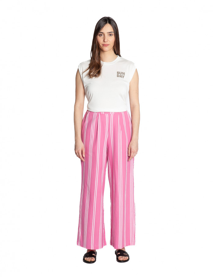 pantalon recto rosa rayas blancas compañia fantastica sommes demode zaragoza