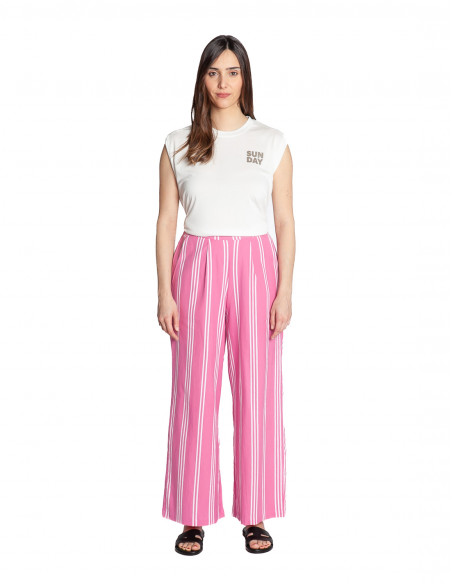 pantalon recto rosa rayas blancas compañia fantastica sommes demode zaragoza