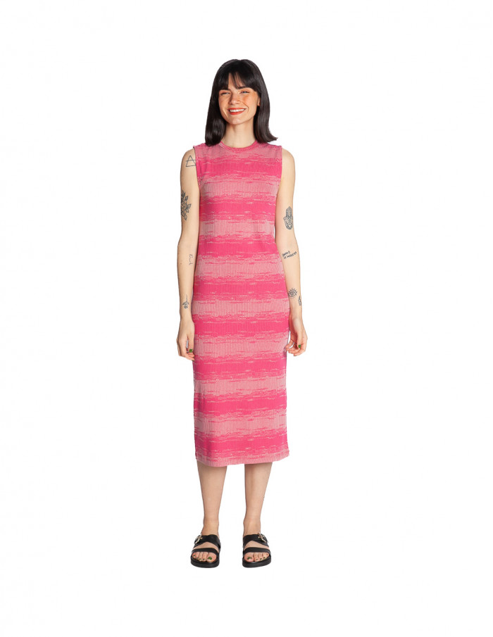 vestido midi canale fucsia odela ichi sommes demode zaragoza