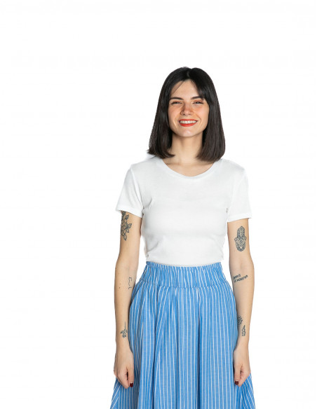 camiseta manga corta canale blanca sully american vintage sommes demode zaragoza