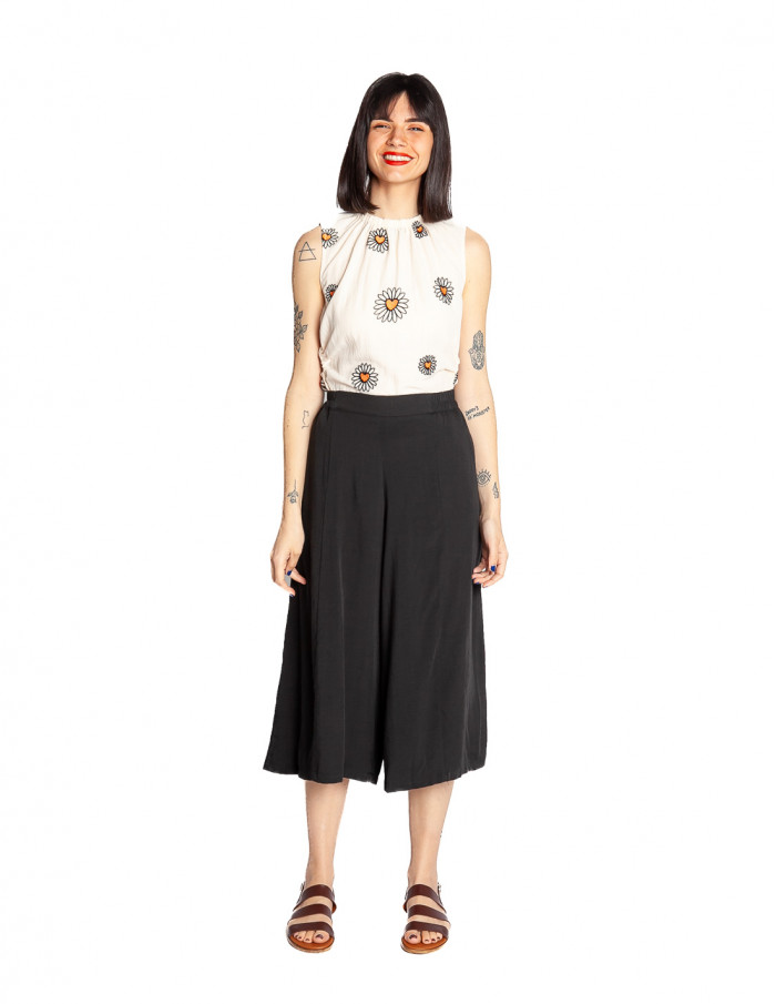 Pantalón culotte pata ancha negro Pepa Loves Sommes Demode Zaragoza