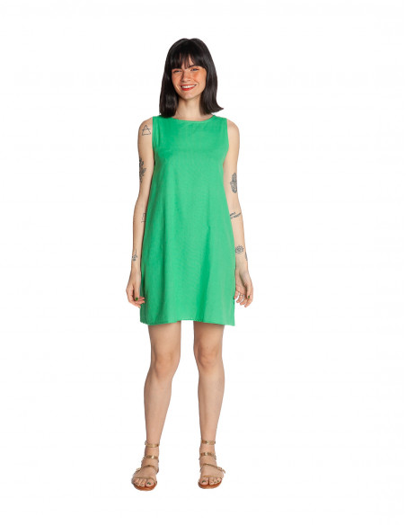 vestido corto algodon verde compañia fantastica sommes demode zaragoza