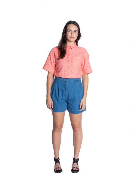 short denim pinzas azul oscuro take cks sommes demode zaragoza