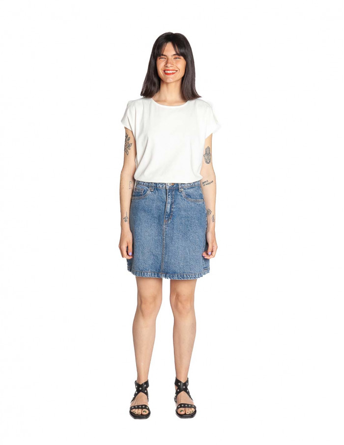 Falda corta denim Aveny stoned Washed Ichi Sommes Demode Zaragoza
