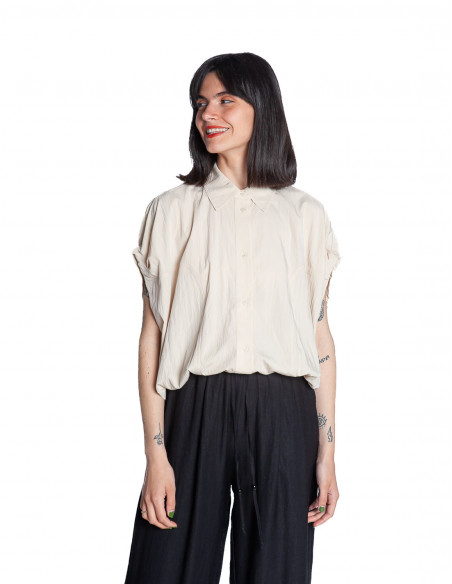 Camisa estilo bomber color biege Yaya Sommes Demode Zaragoza