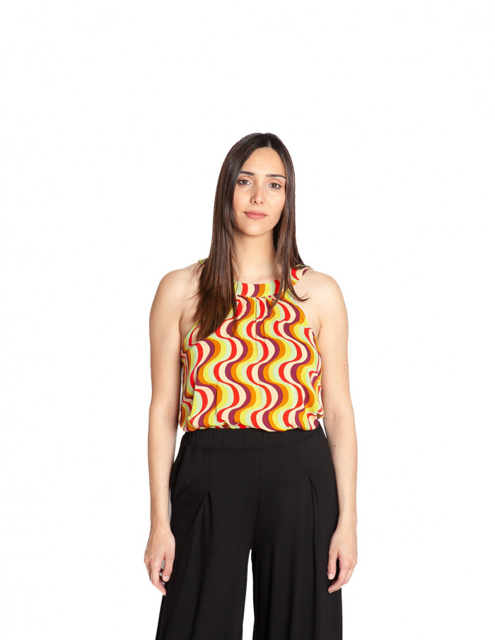 Top halter psicodelia Virna King Louie Sommes Demode Zaragoza