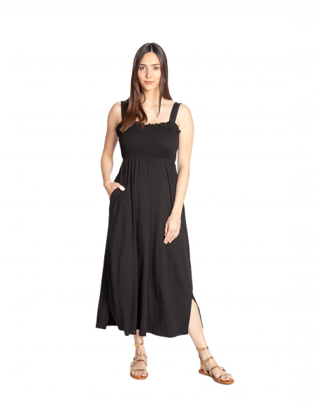 Vestido negro nido de abeja Luisella King Louie Sommes Demode Zaragoza