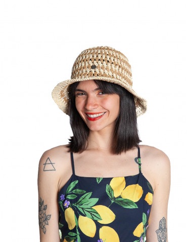 sombrero rafia bicolor pepper grace and mila sommes demode zaragoza
