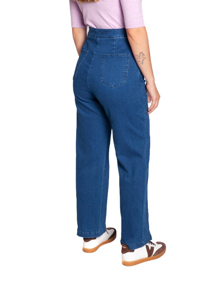 Jeans azules botones dorados meisie sommes demode zaragoza.