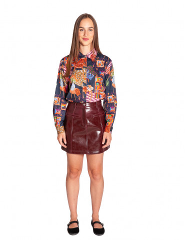 falda corta acabado brillo burdeos verne frnch sommes demode zaragoza