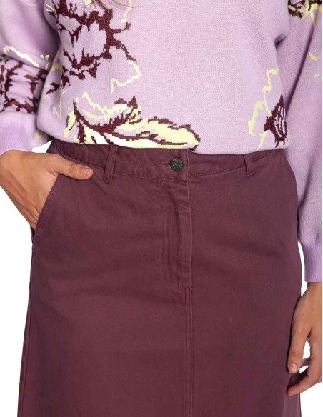 Falda midi color berenjena Skippa CKS Sommes Demode Zaragoza