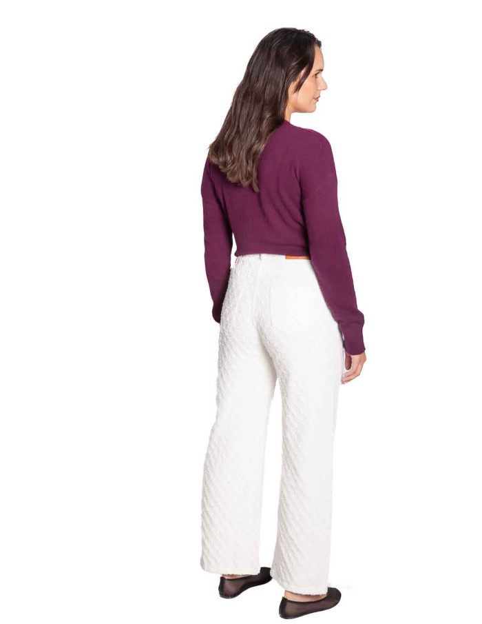 Pantalón denim blanco textura skatie sommes demode zaragoza
