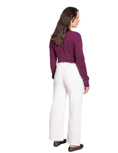 Pantalón denim blanco textura skatie sommes demode zaragoza