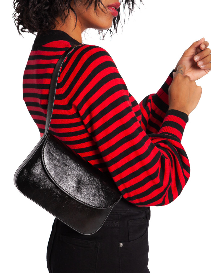 bolso mini piel sintetica color negro compañia fantastica sommes demode zaragoza