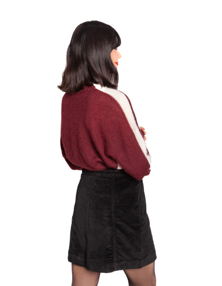 Vestido corto de punto burdeos onema byoung sommes demode zaragoza