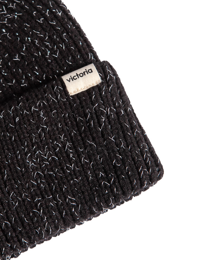 Gorro negro lurex victoria sommes demode zaragoza