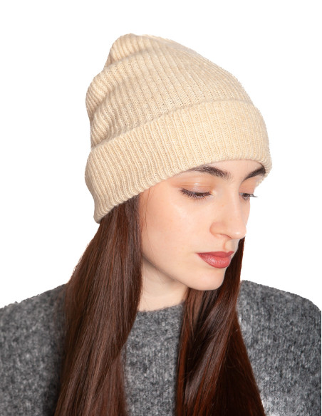 gorro punto beige nam grace and mila sommes demode zaragoza