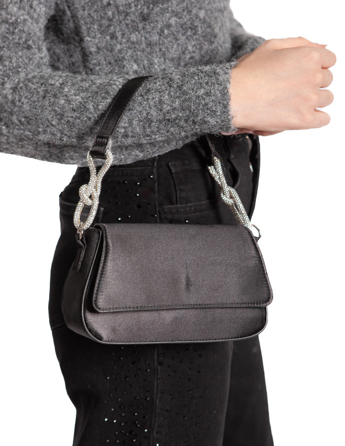 Bolso negro cadena plata baily Ichi Sommes Demode Zaragoza