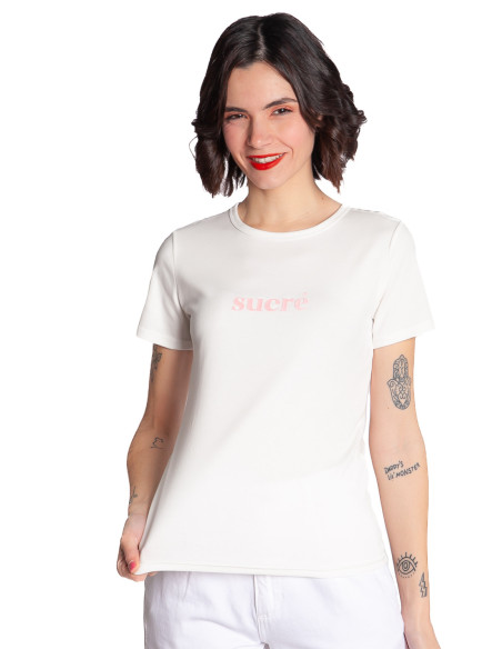 camiseta blanca mensaje sucre vigee grace&mila sommes demode zaragoza