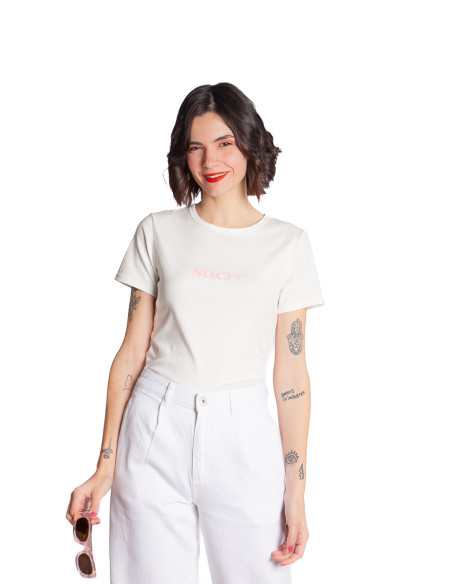camiseta blanca mensaje sucre vigee grace&mila sommes demode zaragoza
