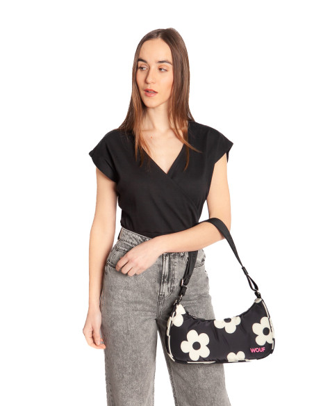 bolso de hombro print flores night daisy wouf sommes demode zaragoza