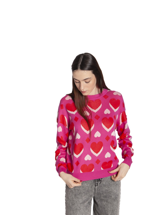 Jersey rosa corazones rojos andi Sugarhill Brighton Sommes Demode Zaragoza