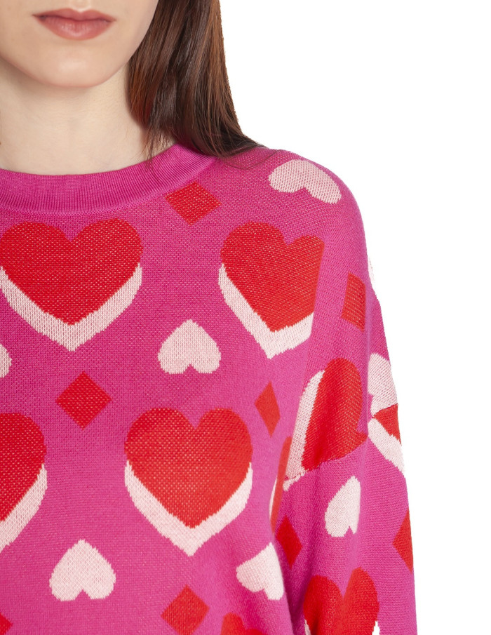 Jersey rosa corazones rojos andi Sugarhill Brighton Sommes Demode Zaragoza