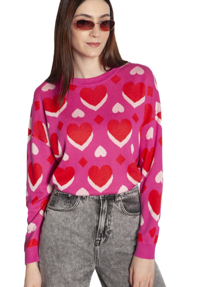 Jersey rosa corazones rojos andi Sugarhill Brighton Sommes Demode Zaragoza
