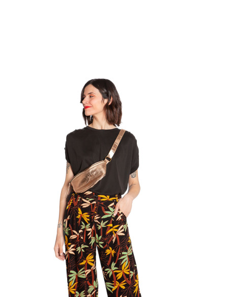 pantalon negro estampado tropical fintan king louie sommes demode zaragoza