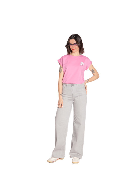 Jeans pernera recta con camapana gris claro Yaya Sommes Demode Zaragoza