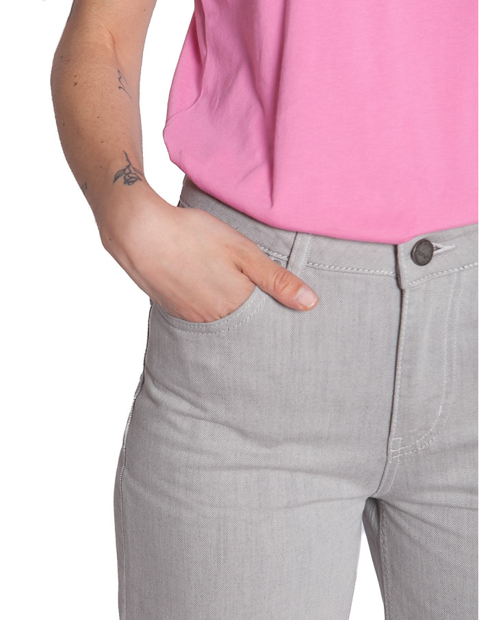 Jeans pernera recta con camapana gris claro Yaya Sommes Demode Zaragoza