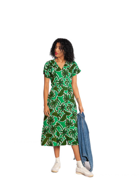 Vestido midi estampado Palm Tree Compañía fantástica Sommes Demode Zaragoza