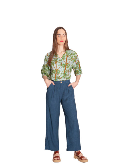 Camisa azul estampado marítimo Nice Things Sommes Demode Zaragoza