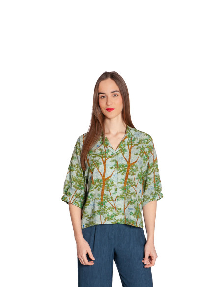 Camisa azul estampado marítimo Nice Things Sommes Demode Zaragoza