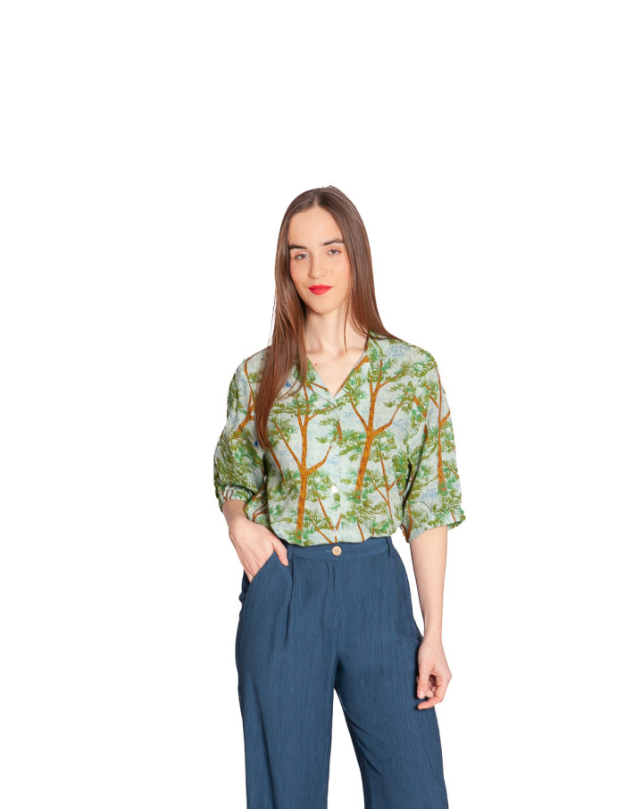 Camisa azul estampado marítimo Nice Things Sommes Demode Zaragoza