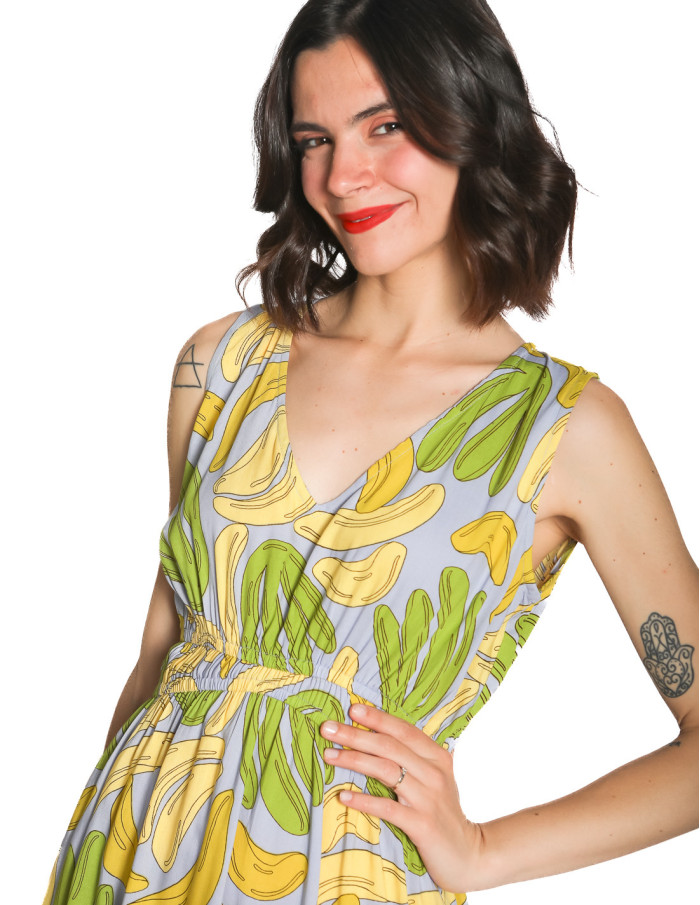 vestido midi estampado bananas guineo compañia fantastica sommes demode zaragoza