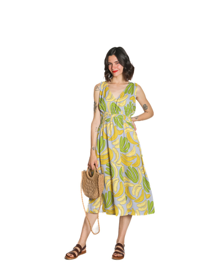 vestido midi estampado bananas guineo compañia fantastica sommes demode zaragoza