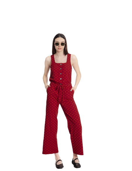 pantalon jacquard rojo con topos nice things sommes demode zaragoza