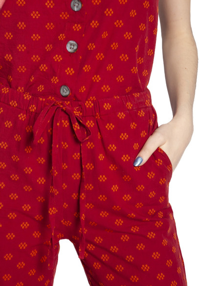 pantalon jacquard rojo con topos nice things sommes demode zaragoza