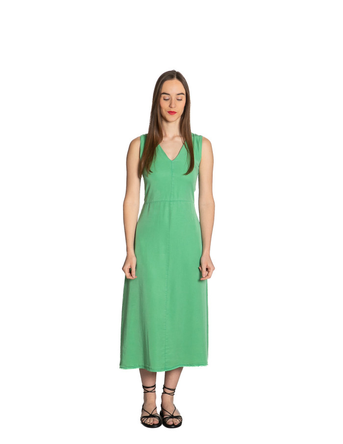 vestido midi lyocell con lazada verde wild pony sommes demode zaragoza