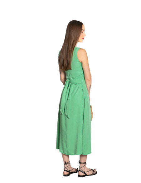 vestido midi lyocell con lazada verde wild pony sommes demode zaragoza
