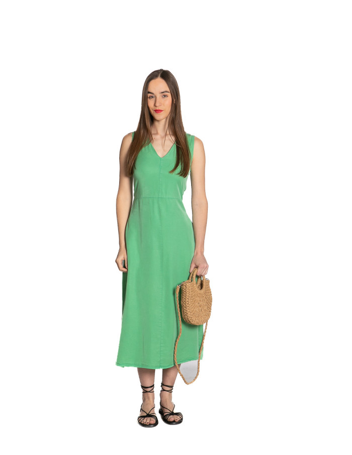 vestido midi lyocell con lazada verde wild pony sommes demode zaragoza